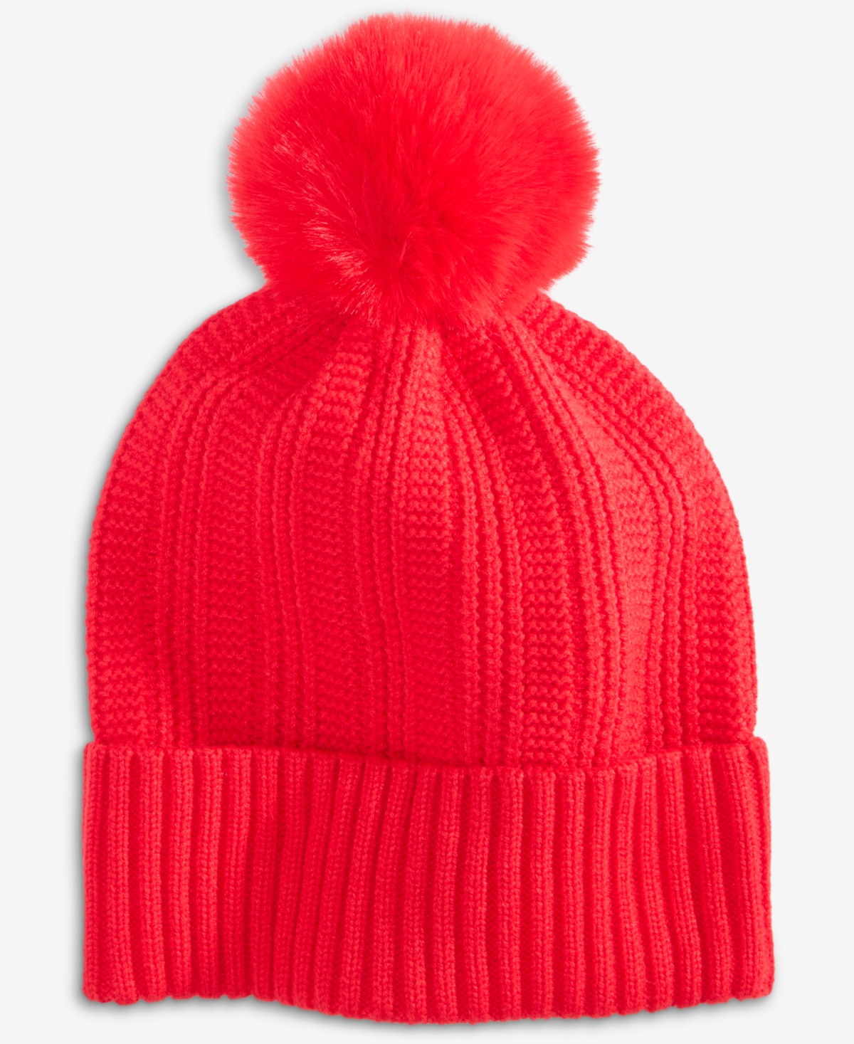 On 34th Boxed Rib-knit Beanie, Macy's Exclusive In Red