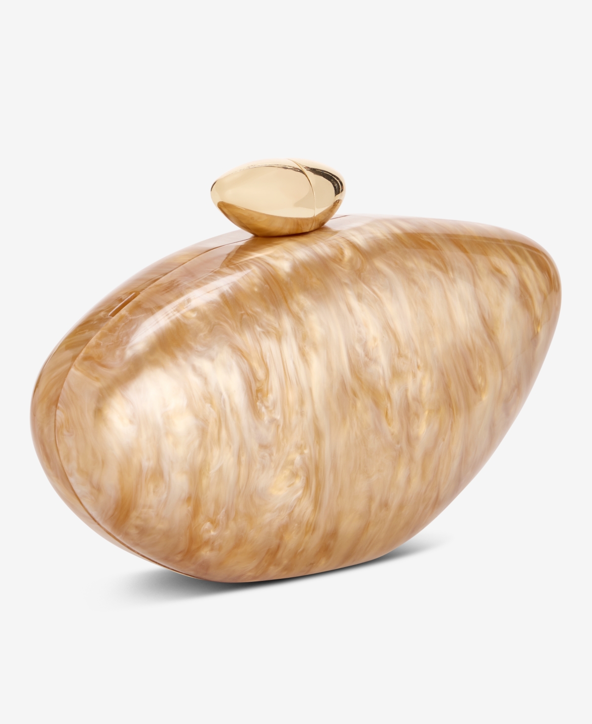 Inc International Concepts Acrylic Shell Clutch, Exclusively At Macy's In Gold