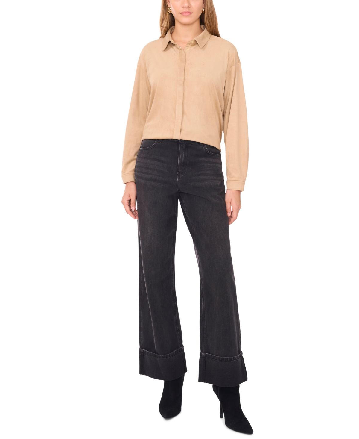 1.state 'mosaic' Print Tie Neck Blouse In Brown