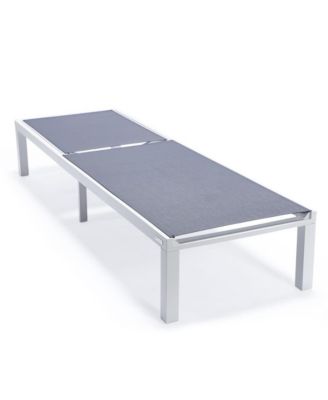 Marlin Patio Chaise Lounge Chair With White Aluminum Frame