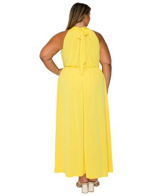Plus Size Cassia Halter Neck Dress