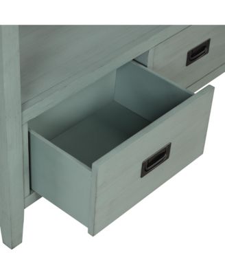 CASAINC 36" Cabinet Pine Wood Console Table with 4 Drawers & 1 Storage Shelf