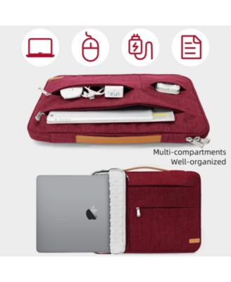 13.3 inch Laptop Sleeve Bag, Slim Shockproof Handbag, Computer Carrying Case Cover Compatible with MacBook Air/Pro,Acer Asus Dell HP Red
