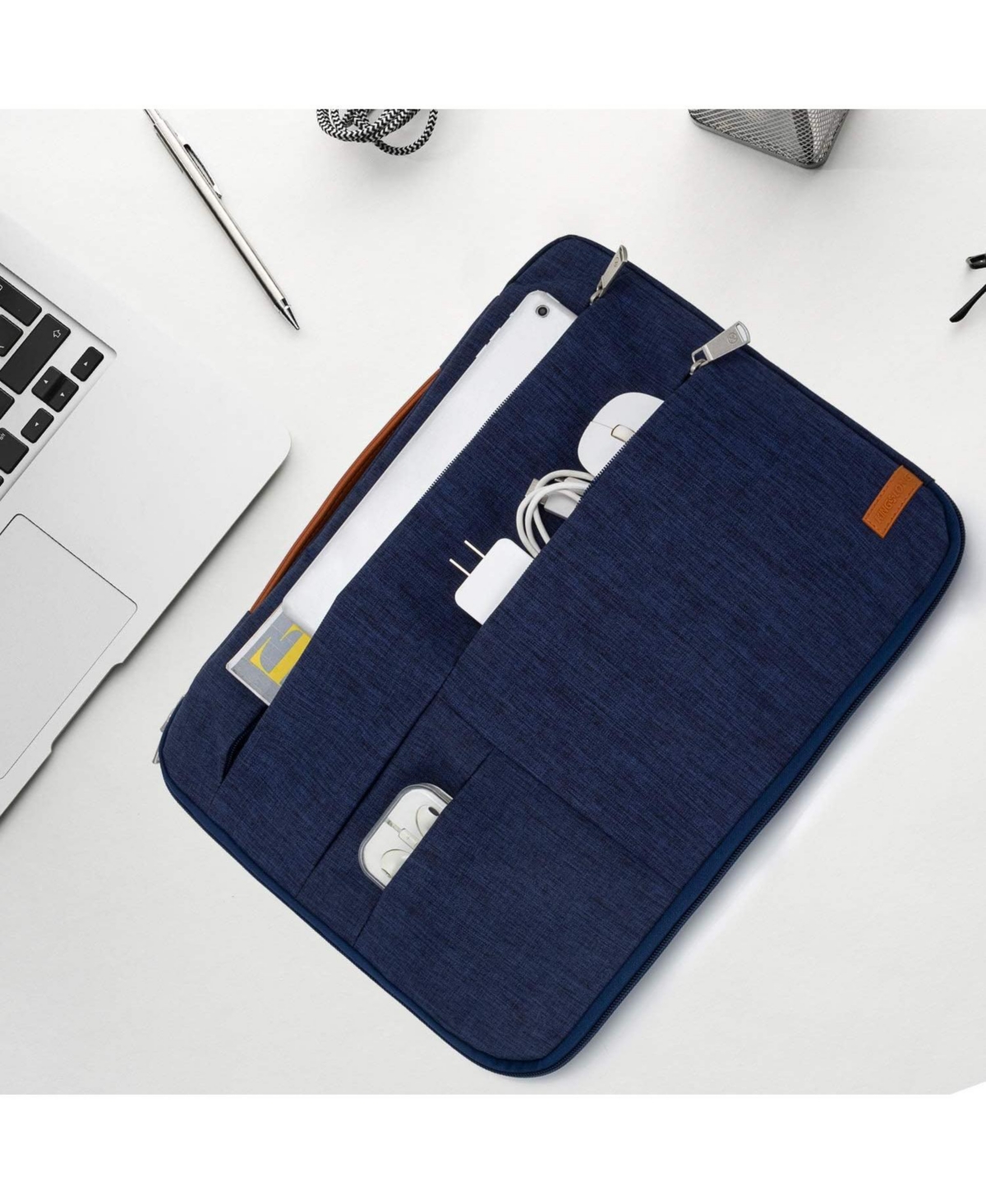 Acer 16 inch Laptop Sleeve Bag, Slim Lightweight Multiple Pockets Computer Cover Carrying Case fit for Acer Asus Dell Lenovo Hp Toshiba, Blue