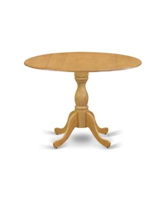 3-Pc Wooden Dining Set with Oak Dining Table and High Back Upholstered Chairs