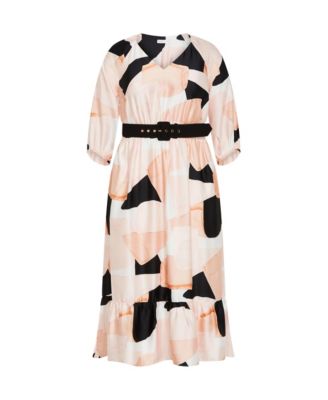 Plus Size Betty Print Midi Dress