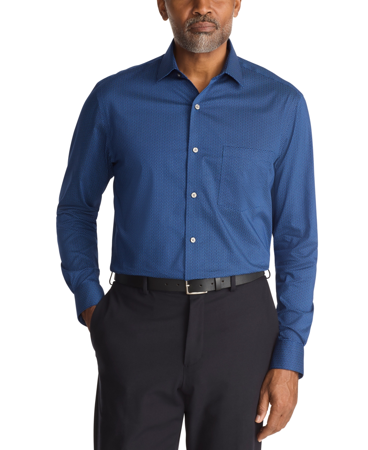 Van Heusen Men's Regular Fit Dress Shirt In Blue