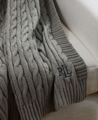 Jamie Cable-Knit Throw, 50" x 60"