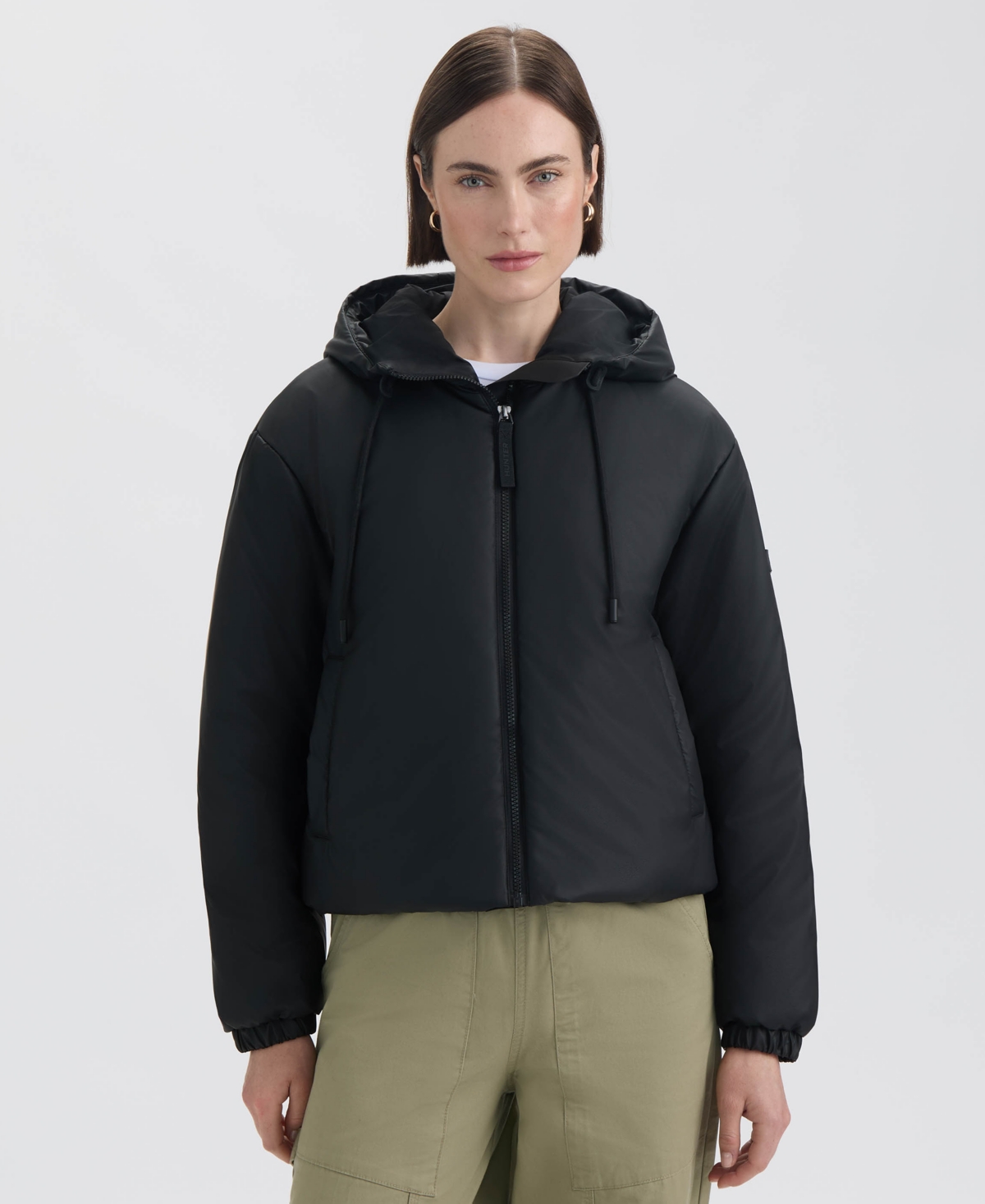 Hunter Leah Puffer Coat In Black