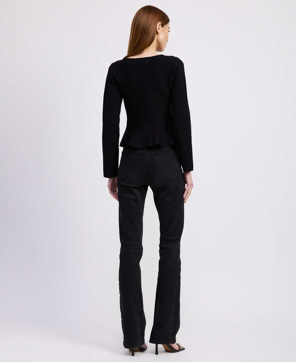 En Saison Women's Idah Button Front Cardigan Sweater In Black