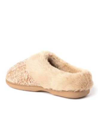 Womens Claire Cable Knit Chenille Clog House Slipper