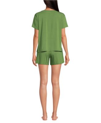 Women's Cooling 2 Piece Pajama Set - Short Sleeve Tee and Shorts
