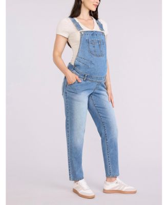 Women's Relaxed Fit Maternity Denim Overall - Motherhood Maternity