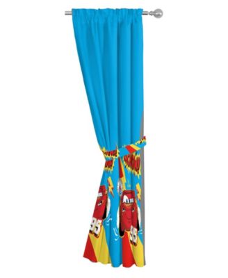 Pixar Cars Curtains for Kids Bedroom 4-Piece Drape Set Pack of 2