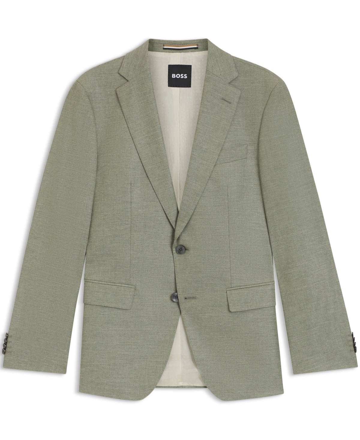 Hugo Boss Boss By  Men's Patterned Stretch Slim-fit Blazer In Green