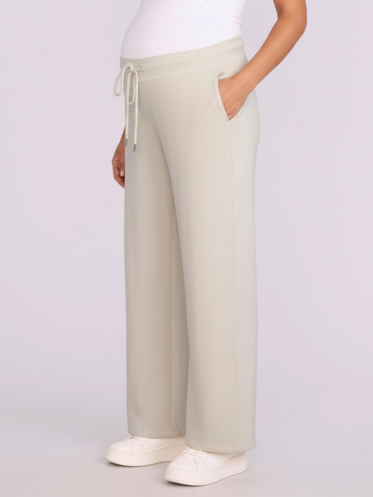 Женские брюки Motherhood Maternity Under the Belly Wide Leg Sweatpants - Motherhood, цвет: Состаренный белый — фото 1