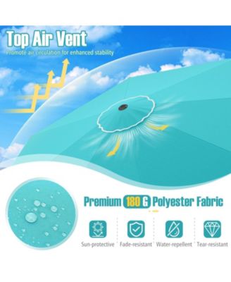 10 Feet Patio Umbrella Outdoor Market Umbrella with Crank Tilt Adjustment