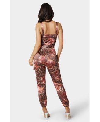 Women's Zip Front Jogger Jumpsuit
