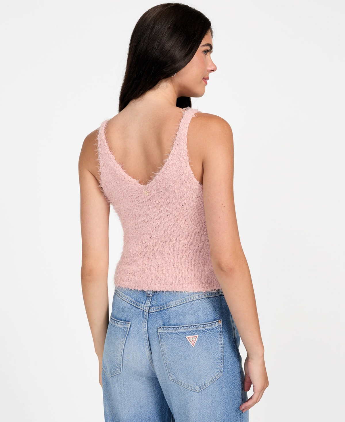 Guess Women's Sleeveless Sweater Tank Top In Pink