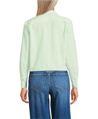 Women's No Iron Boxy Cropped Shirt