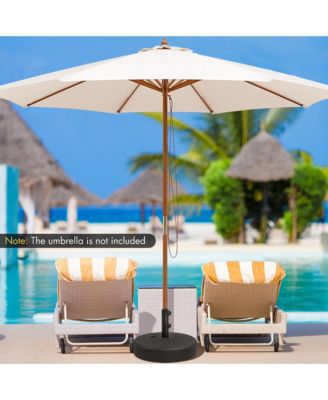 Patio 19.5'' Fillable Round Umbrella Base Stand Holder Heavy-Duty Pole 1.5''/1.9''