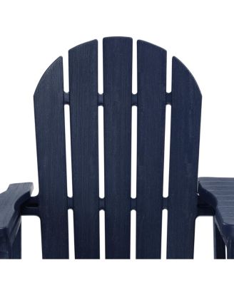 Outdoor HDPE Adirondack Chairs With Connecting Table Tray (Set of 2)