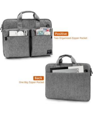 14 inch Laptop Bag with Shoulder Strap, Messenger Bag,Slim Computer Carrying Case Notebook Handbag for Men Women Fit for Acer Asus Lenovo HP Toshiba, Gray