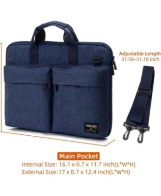 15.6 inch Laptop Shoulder Bag, Slim Laptop Sleeve Case, Shockproof Computer Notebook Ultrabooks Carrying Case Handbag Cover Fit for Acer Asus Dell Lenovo HP, Blue