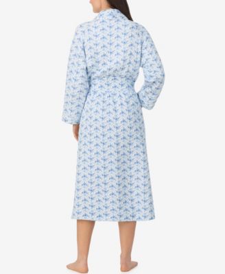 Women's Long Sleeve Diamond Quilt Ballet Wrap Robe