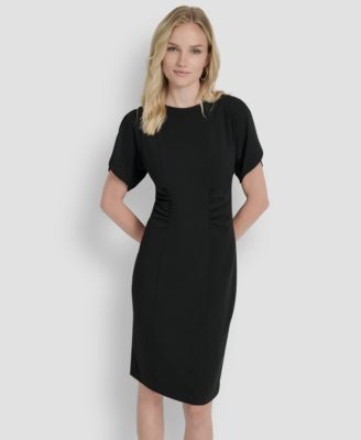 Women's Short Sleeve Crew Neck Sheath Dress