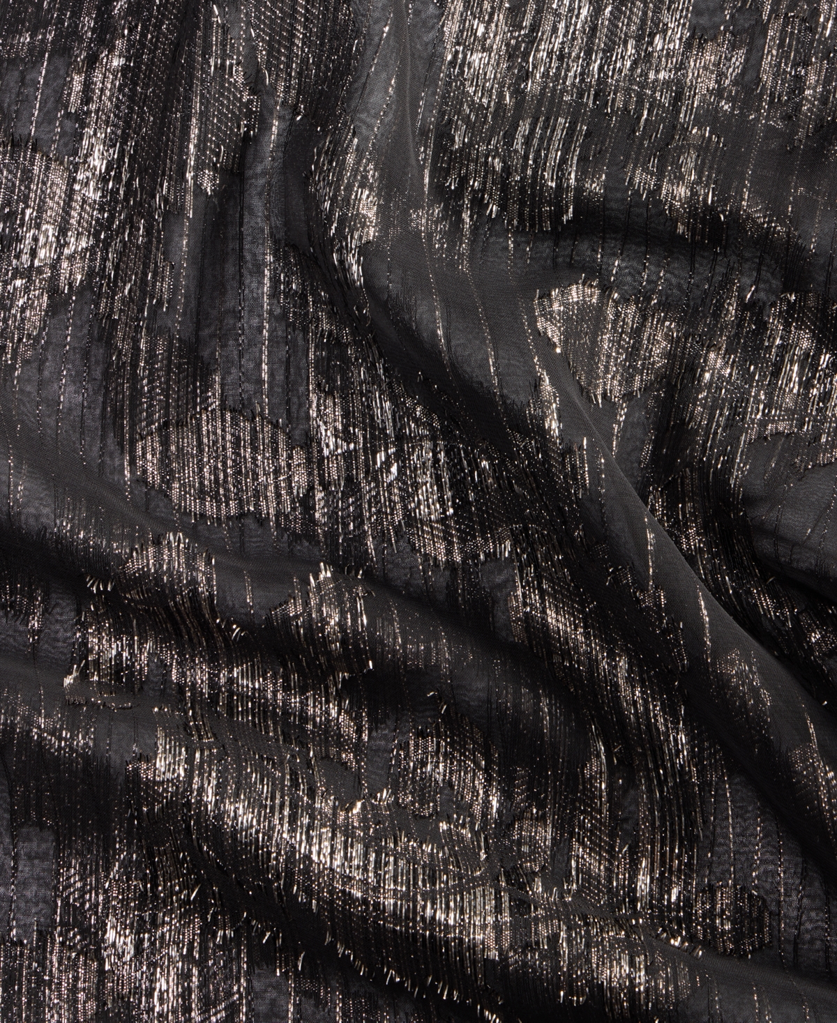 Inc International Concepts Floral Tinsel Jacquard Evening Wrap, Macy's Exclusive In Black