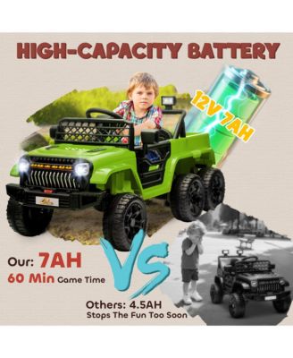 12V Kids Electric Car w/ 2WD/4WD Switch, Remote Control, Camouflage
