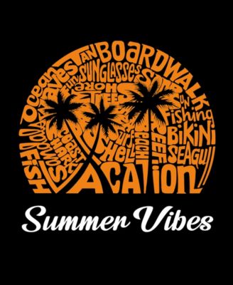 Plus Size Summer Vibes Word Art V-Neck T-Shirt