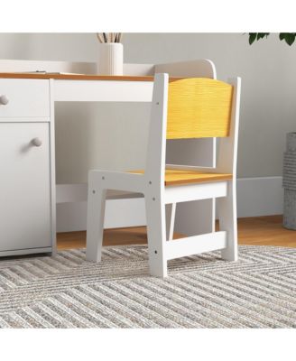 Kids Desk and Chair Set with Storage Drawer, Study Desk with Chair for Children for Arts &amp; Crafts, Snack Time, Homeschooling, Homework, White