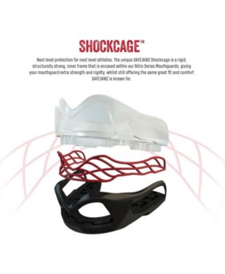 NITRO Triple Layer Shock Cage Sports Mouth Guard with Case and Disinfectant Spray Bundle Kit for Basketball, Football, MMA, Hockey, Wrestling