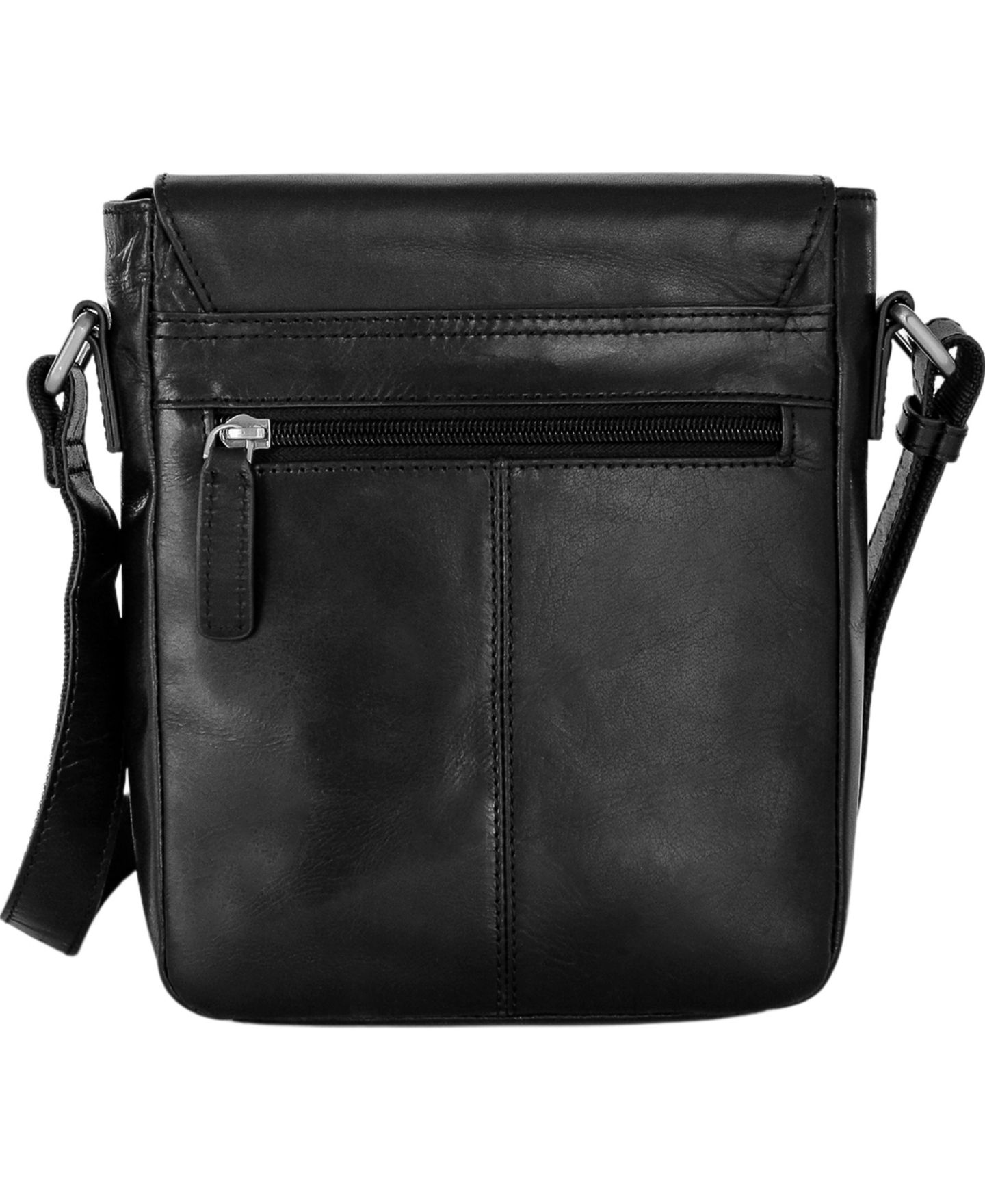 Мужская сумка Mancini On-the-Go Leather Crossbody, цвет: Чёрный — фото 4