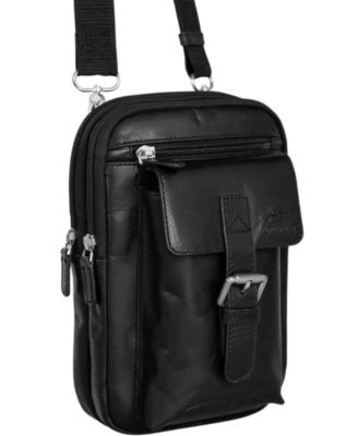 Men's Leather Crossbody Organizer Bag