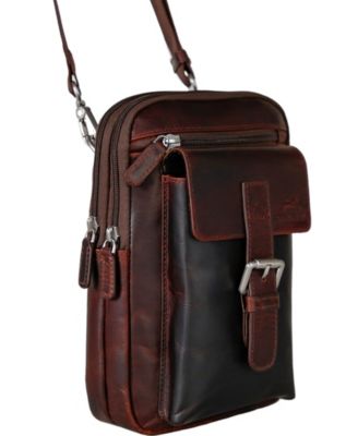 Men's Leather Crossbody Organizer Bag