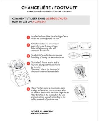 Baby Unisex Evolutive Baby Footmuff Designed for Car Seat and Stroller Off-White - Baby|Toddler