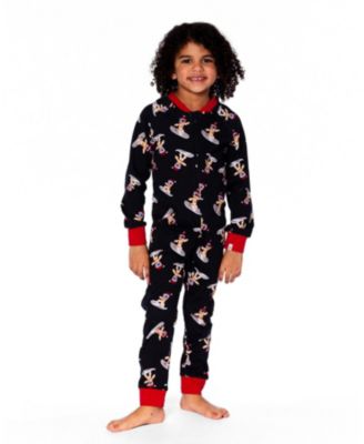 Baby Boy Cotton Interlock One-Piece Pajama Black Cookie Print - Baby