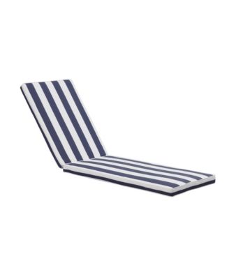 75 Inch Blue Striped Chaise Lounge Cushion Set with Removable Covers