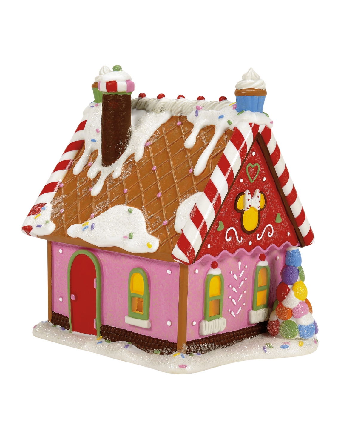 Department Five Minnie's Peppermint Villa Lit Building In Red