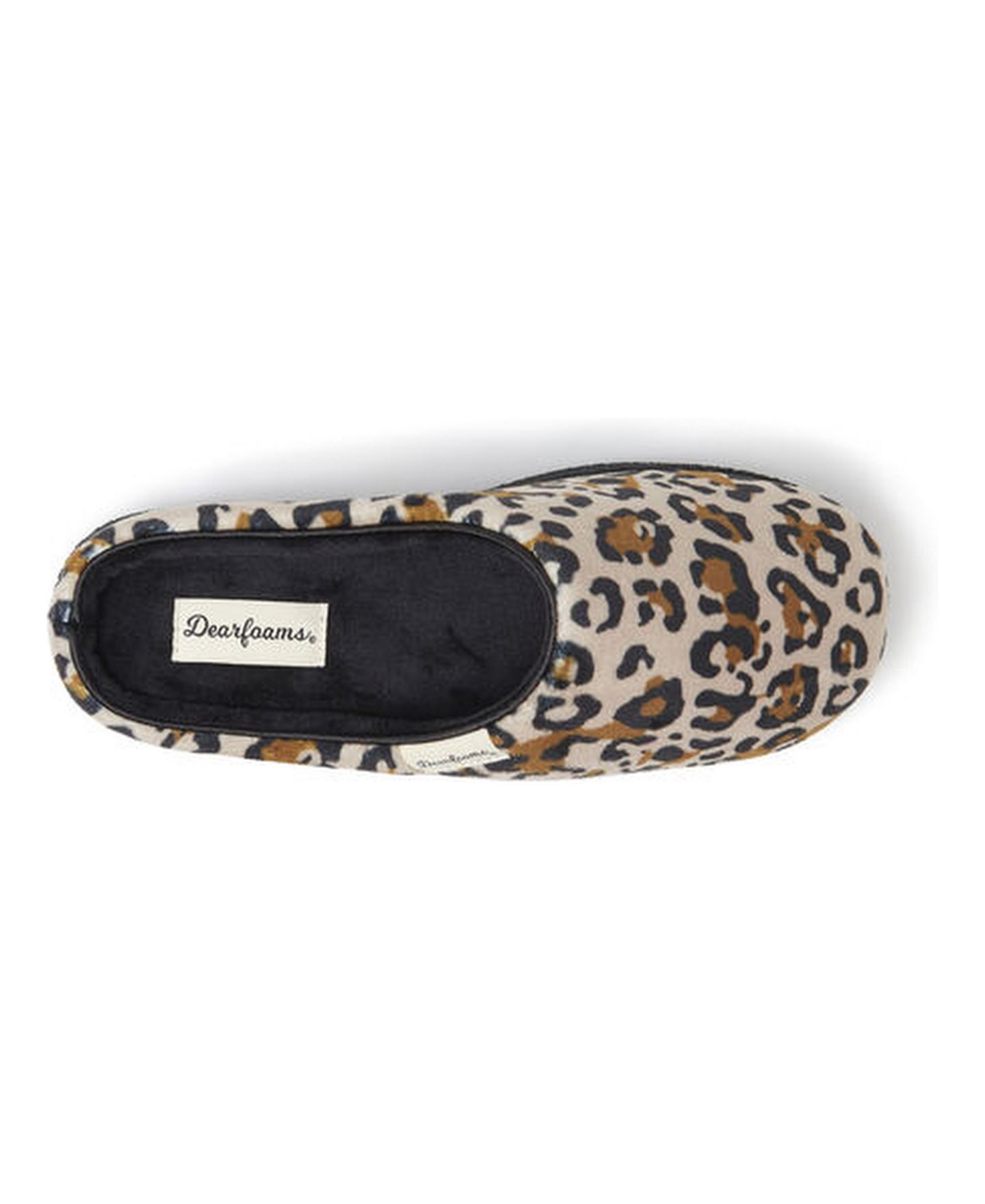 Женские сабо Dearfoams Quilted Velour Clog House Slipper, цвет: Леопардовый — фото 3