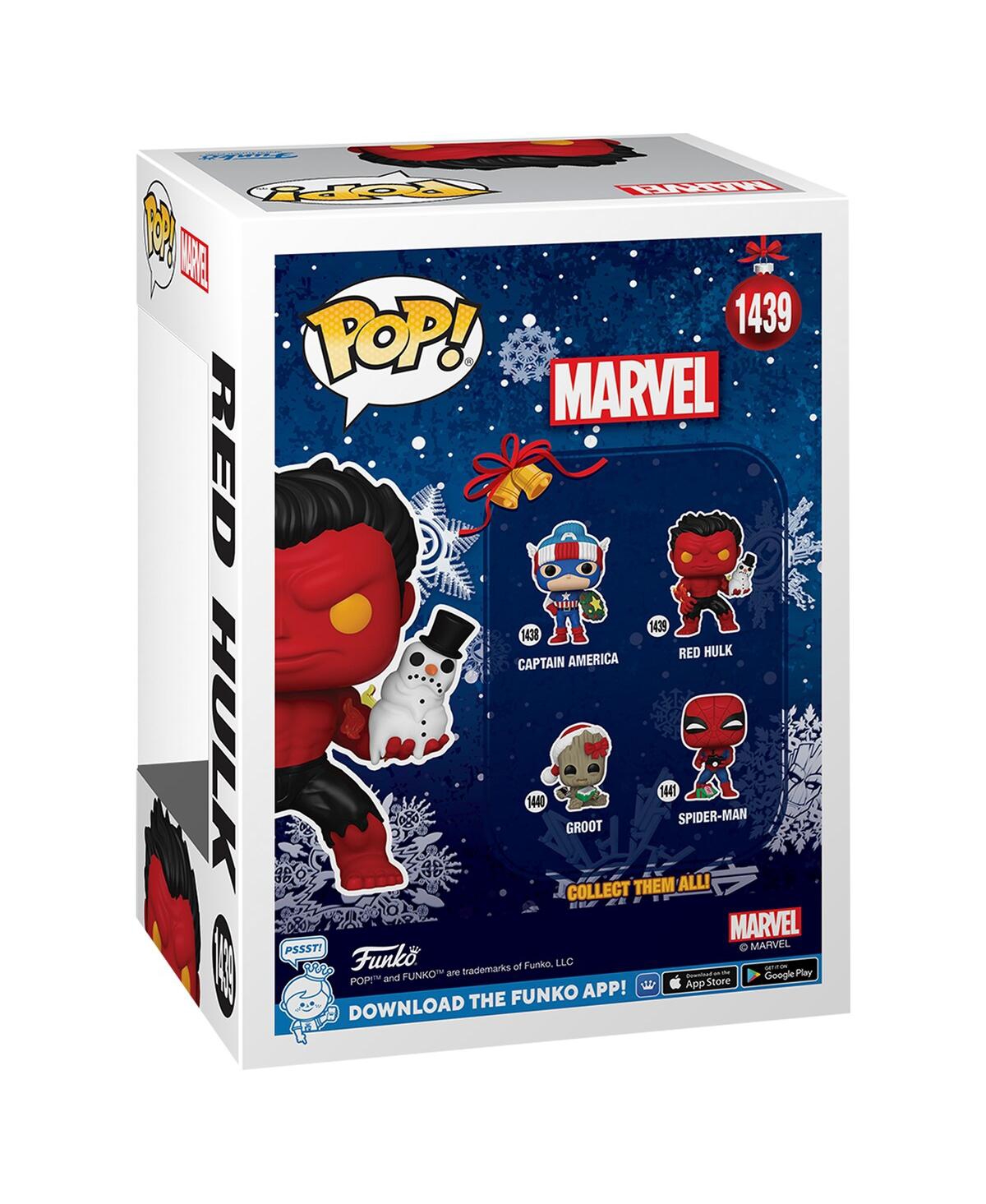 Funko Marvel 1439 Red Hulk Holiday Pop Vinyl Bobblehead In Transparent