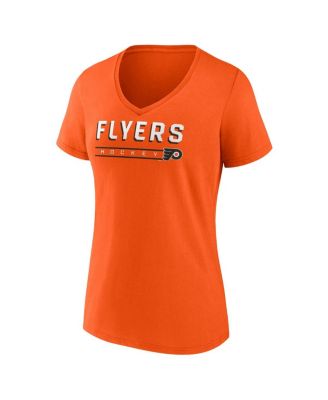 Women's Orange Philadelphia Flyers V-Neck T-Shirt