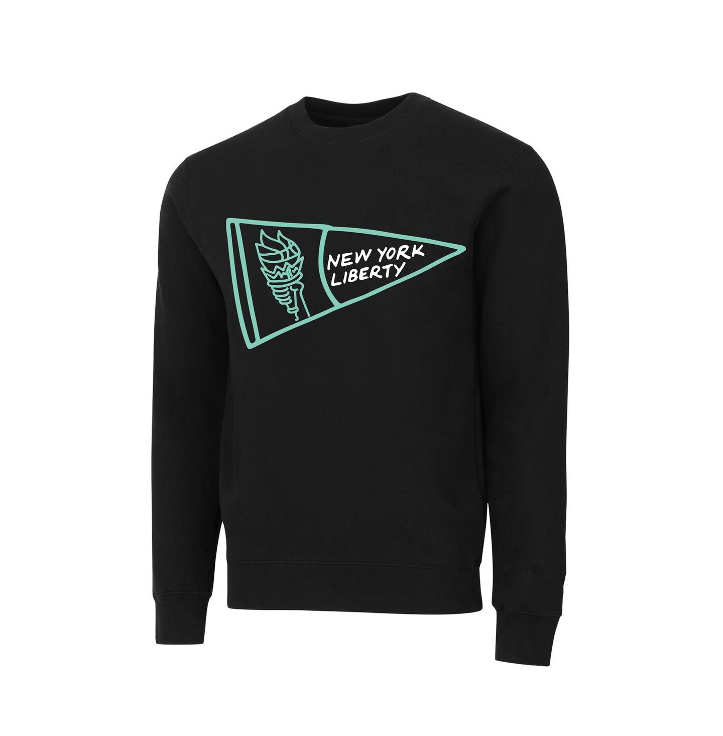 Толстовка Round21 Black New York Liberty Pennant Crewneck Pullover — фото 3