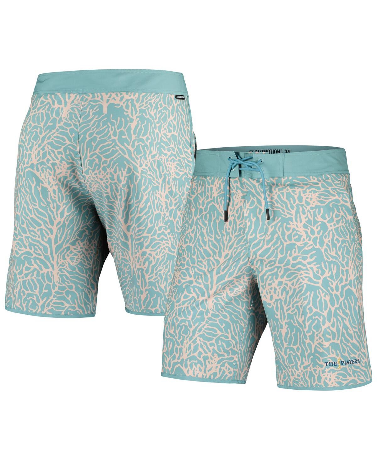 Flomotion Men's Blue The Players Coral Reef Board Shorts In Blue