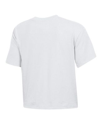 Women's White Notre Dame Fighting Irish Essentials Icon Ultra-Soft Boxy Cropped T-Shirt