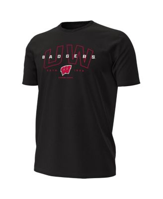 Men's Black Wisconsin Badgers Overlay Performance T-Shirt