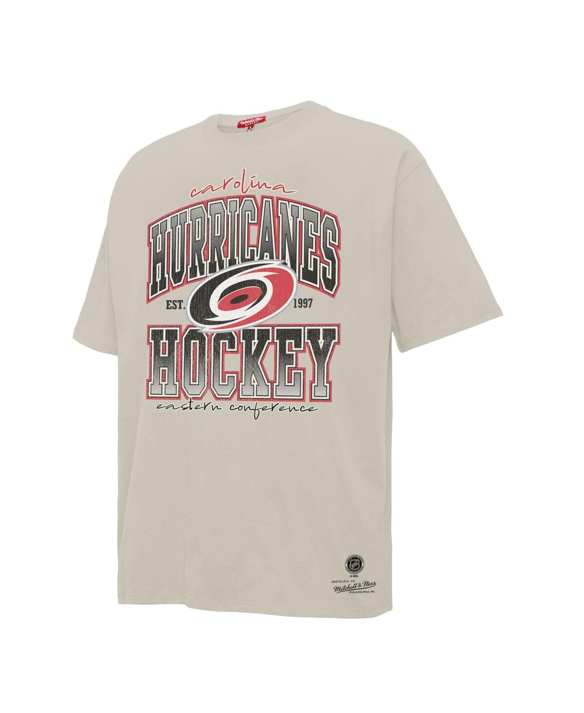 Mitchell & Ness Women's Cream Carolina Hurricanes Dump Chase Boyfriend T-shirt In White
